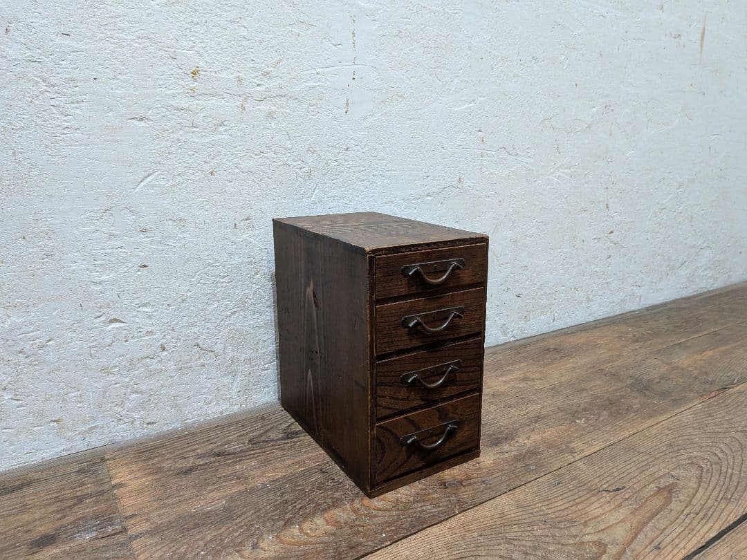 1115 アンティーク　小引き出し　収納棚　小物入れ　ケース　古家具　レトロ