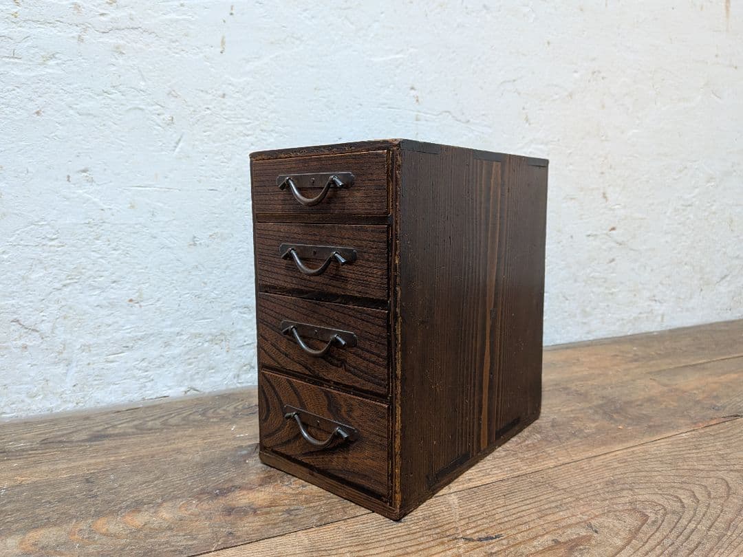 1115 アンティーク　小引き出し　収納棚　小物入れ　ケース　古家具　レトロ