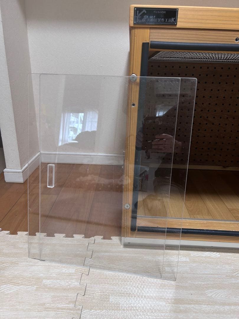 犬小屋製作工房Ｋ／天然木ケージ（ロスナイ付き）送料込み