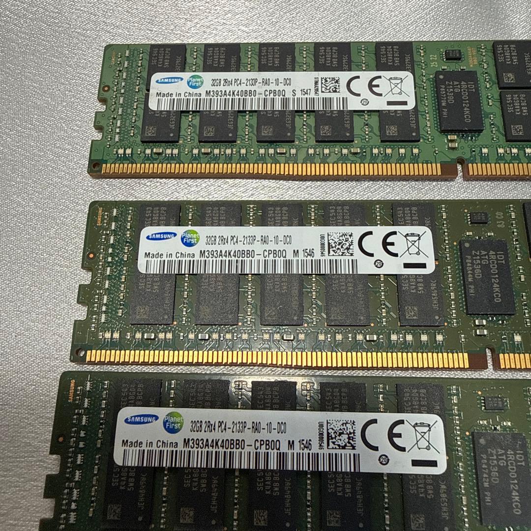A組　Samsung DDR4 32GB×4枚 2133MHz メモリ