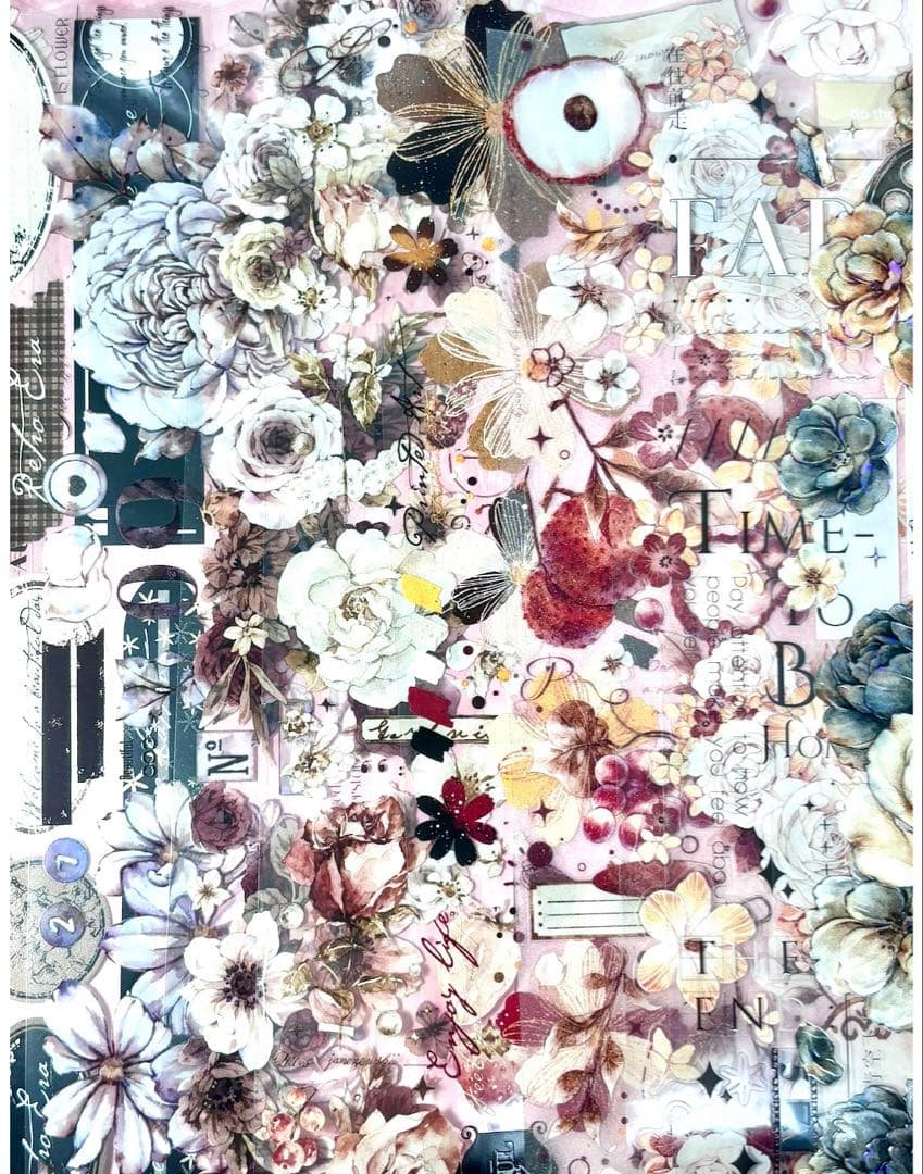 セール‼️70枚セット 大量❗️海外PETマステ切り売りセット お花 70-LL-ク