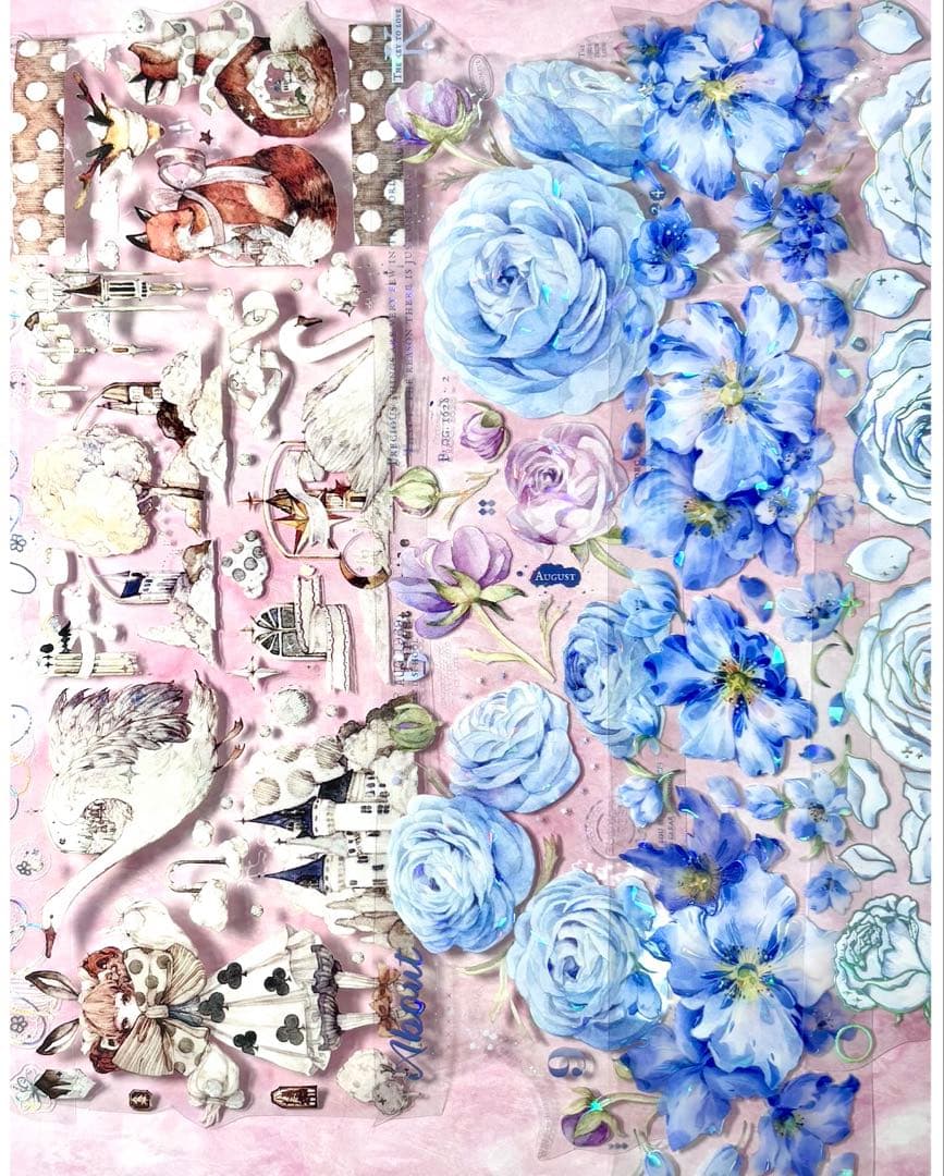 セール‼️70枚セット 大量❗️海外PETマステ切り売りセット お花 70-LL-ク