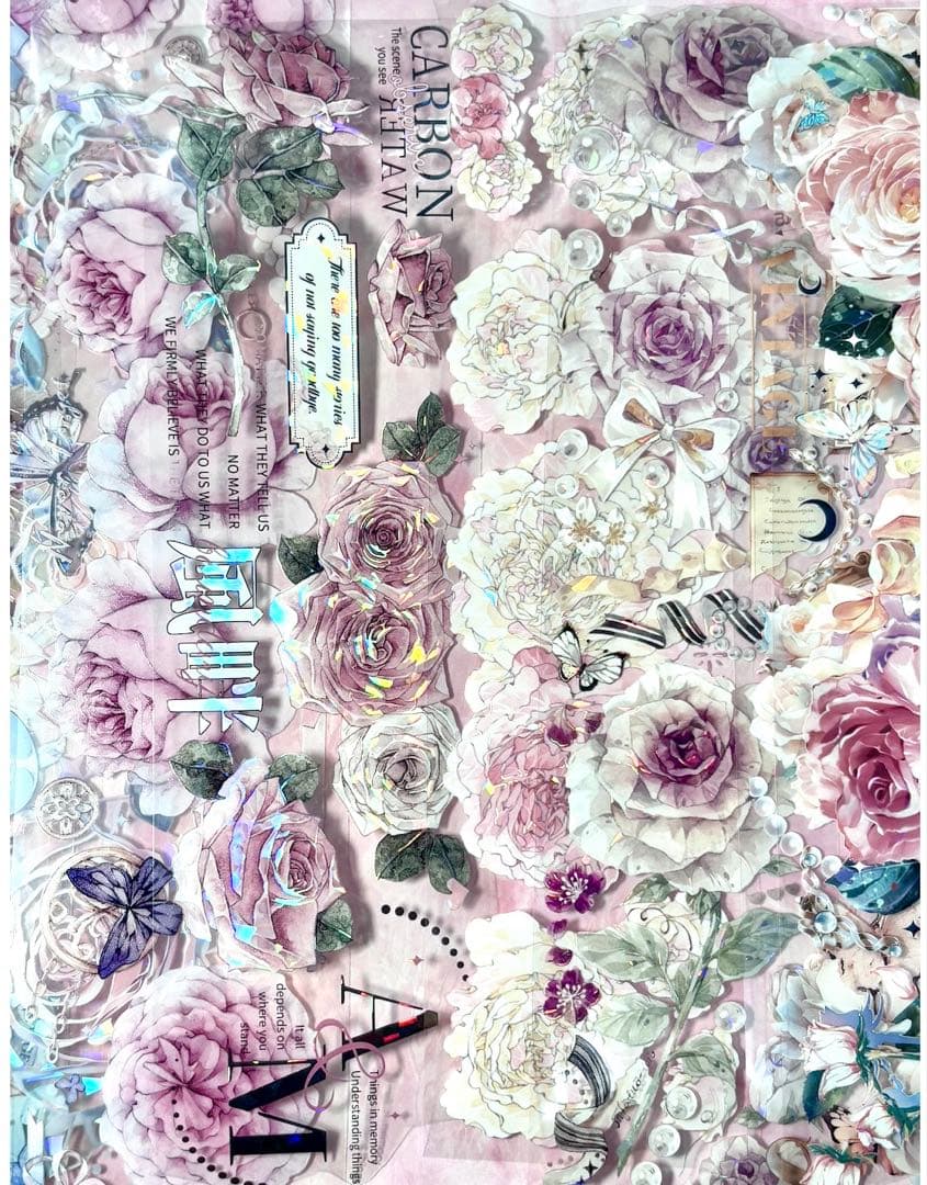 セール‼️70枚セット 大量❗️海外PETマステ切り売りセット お花 70-LL-ク