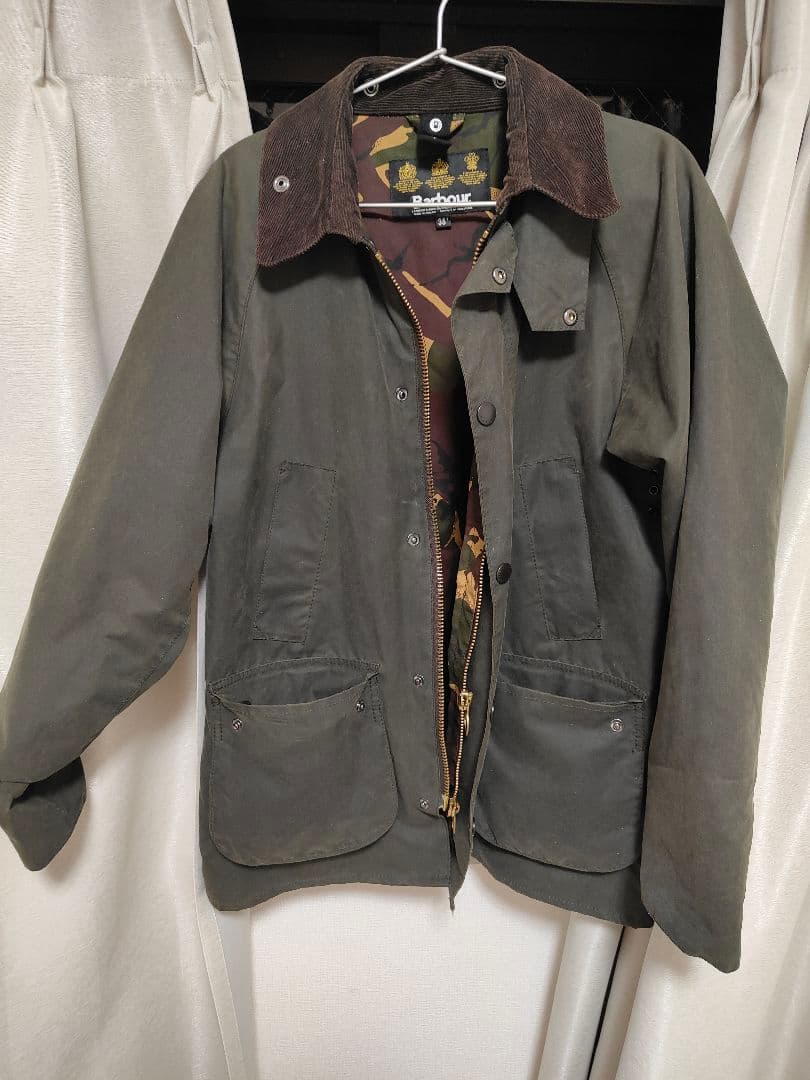 オ*ダ様 Barbour 裏地カモ/ジャケット/38/コットン/KHK/1402