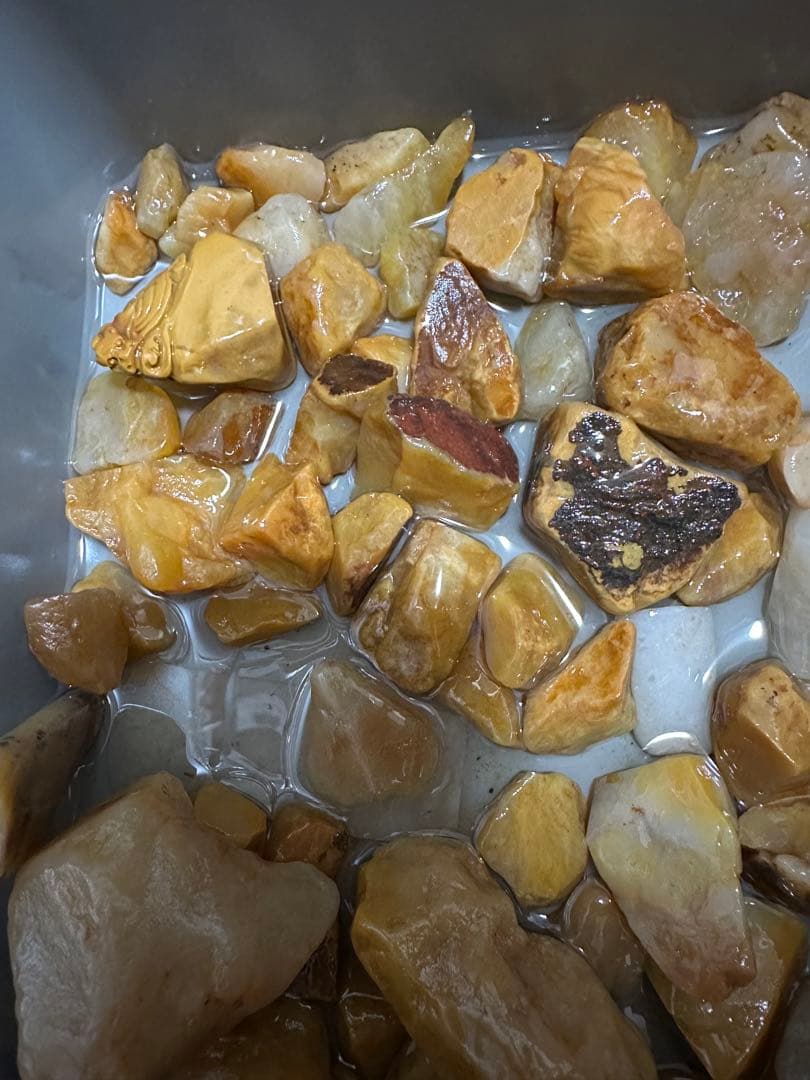 200個　田黄石皮付原石　篆刻　印材　印石　彫刻落款　遊印書道