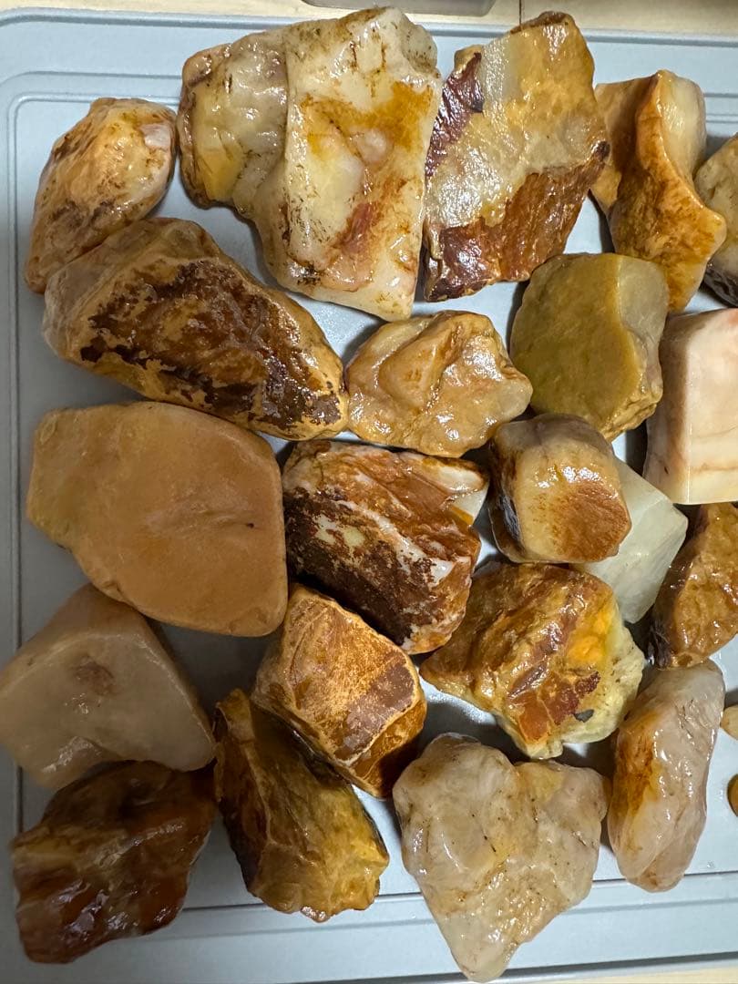 200個　田黄石皮付原石　篆刻　印材　印石　彫刻落款　遊印書道