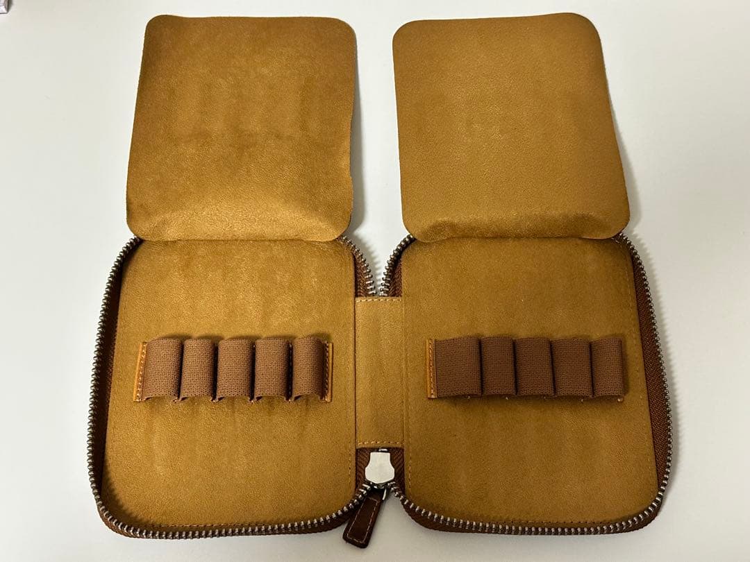 ガレンレザー　10本差しペンケース　クレイジーホースブラウン