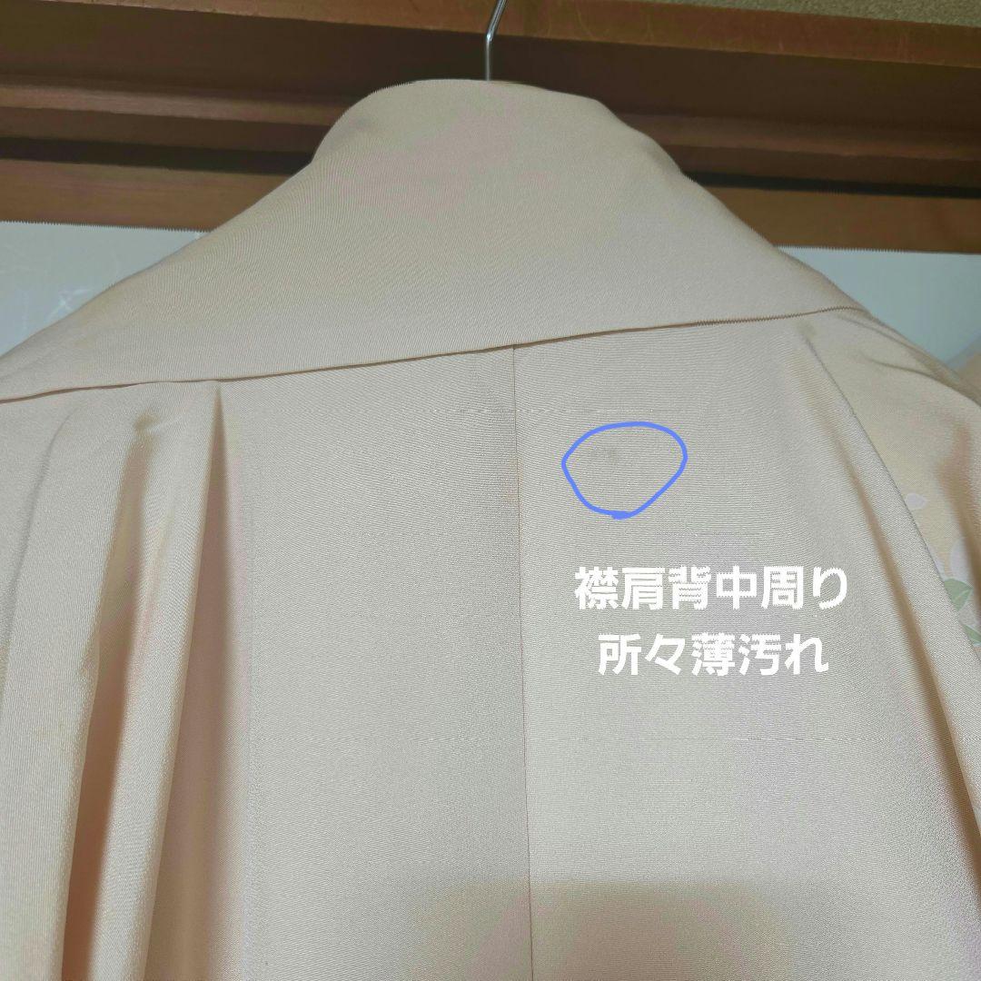 トールサイズ訪問着4点フルセット、着物、袋帯、帯締め、帯揚げ、 ベージュ系