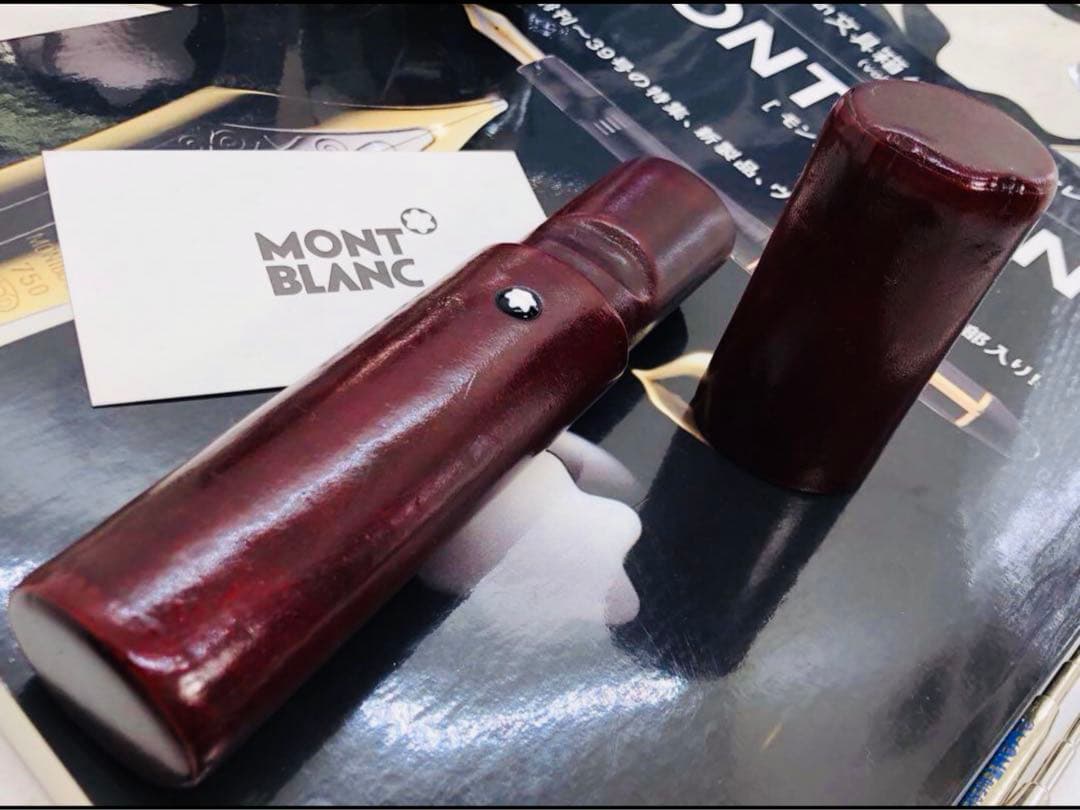 ️モンブラン社⭐️稀少！巨匠ロマノメイハンドメイド⭐️フローレンス製本革ペンポーチ⭐️