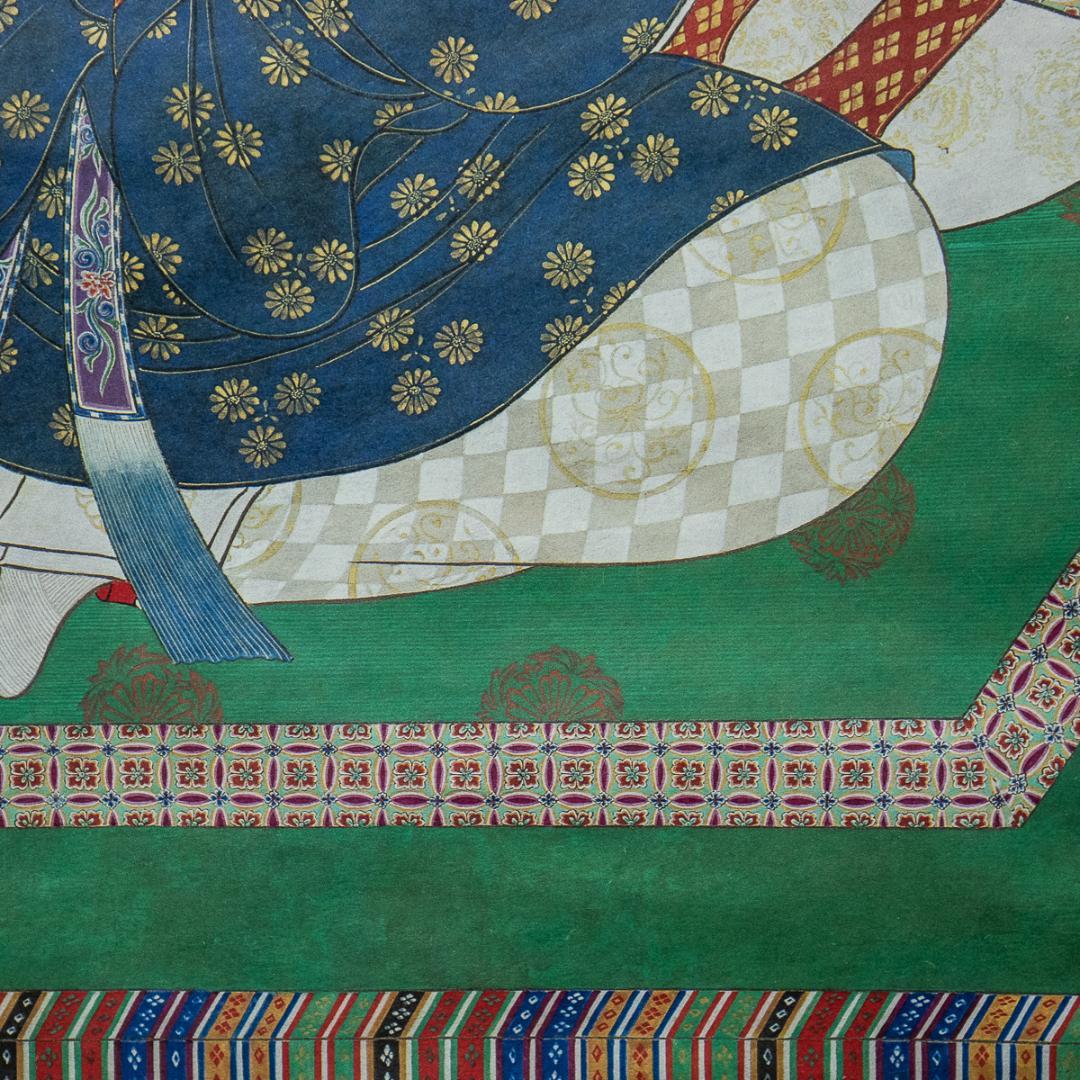 掛軸-1387　嵯峨天皇宸影　印刷工芸作品　大覚寺