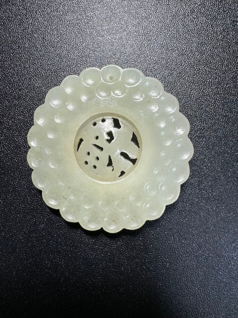 中心回転 福本玉 清時代 中国古美術 時代物 お守り 極細工 和田玉玉彫古玩開運