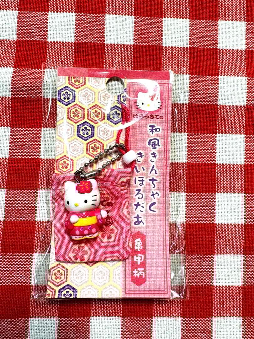 激レア　2002年　さんりお屋　はろうきてぃ　和風　巾着袋付きストラップ　着物