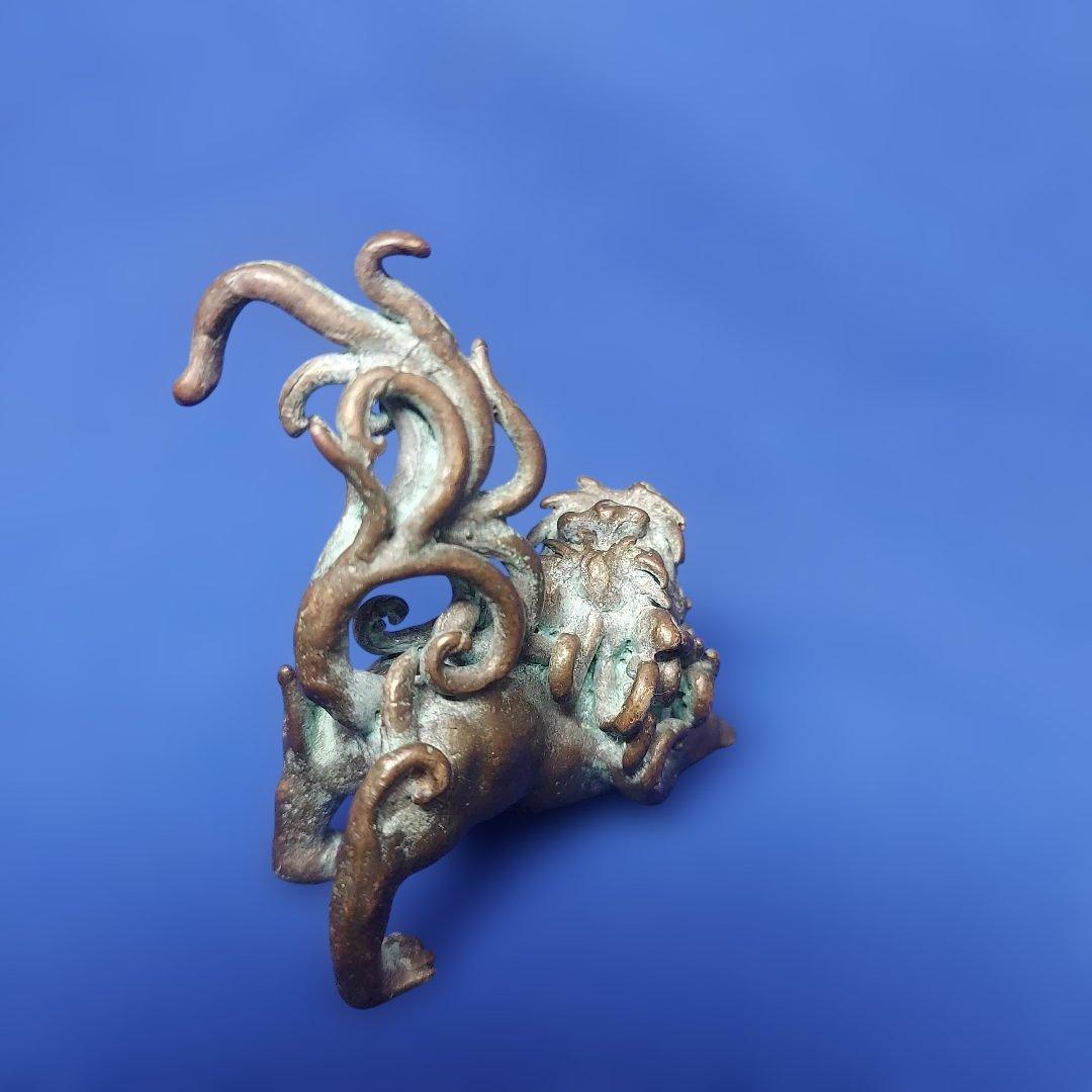 獅子　置物　縁起物　真鍮製または銅製