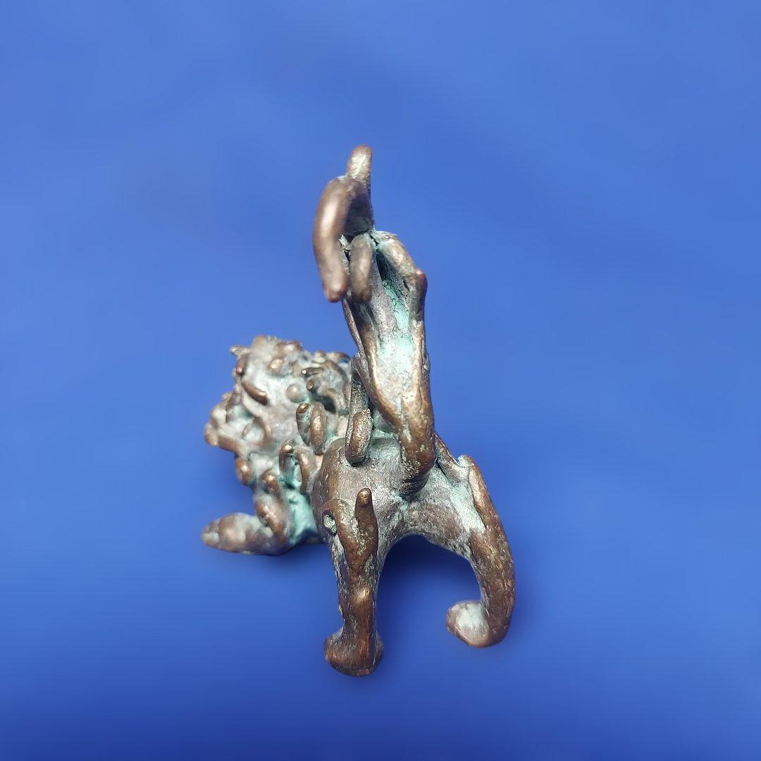 獅子　置物　縁起物　真鍮製または銅製