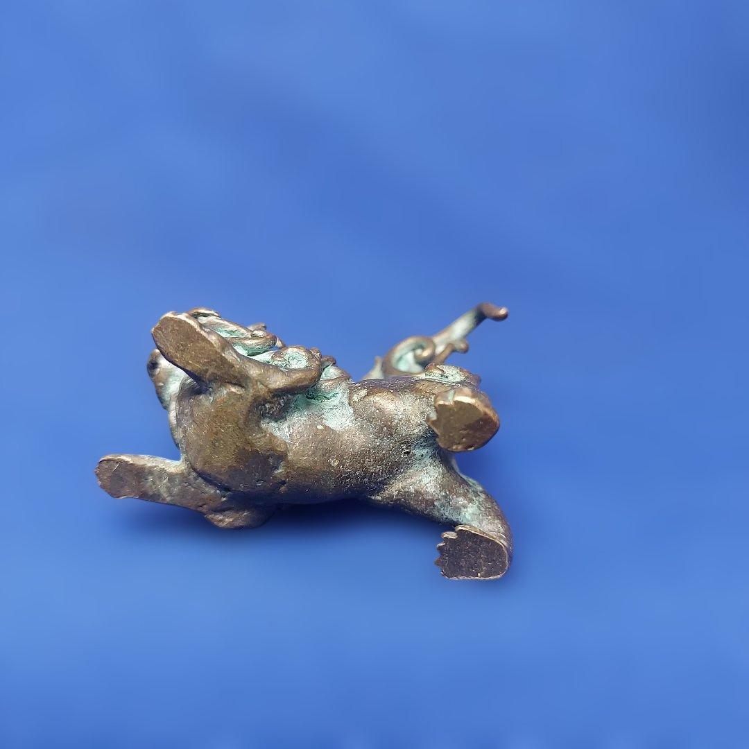 獅子　置物　縁起物　真鍮製または銅製