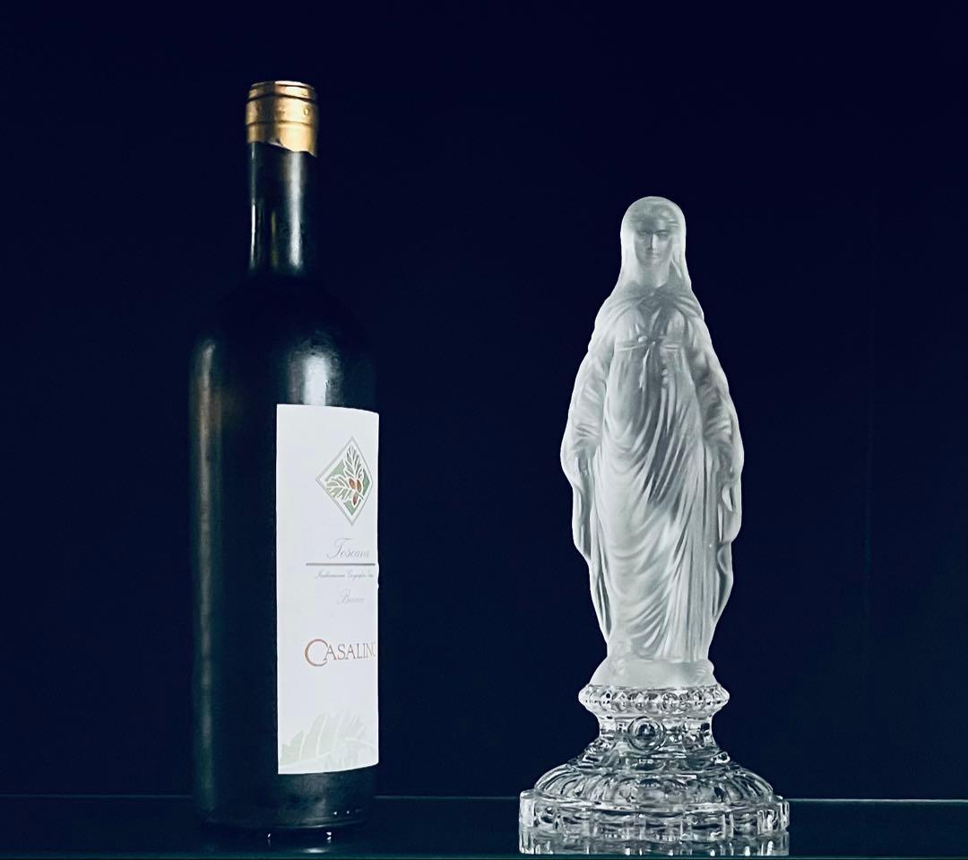 Baccarat バカラ/ ※珍品「マリアと蛇」　フロストガラス 大型作品