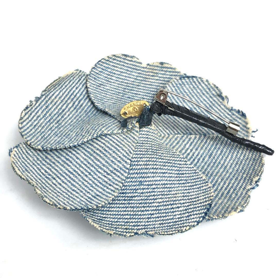 CHANEL シャネル カメリア ブローチ コサージュ デニム コメあり