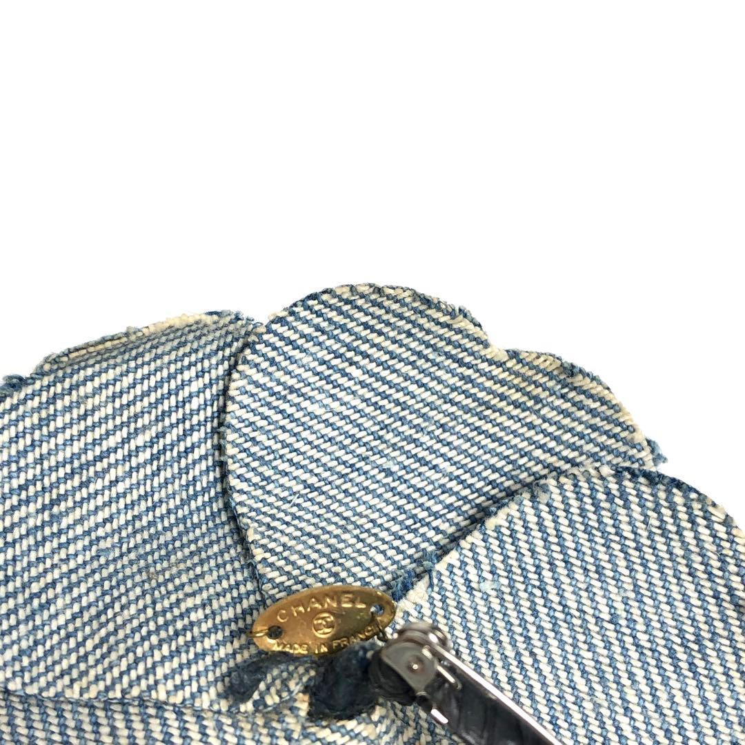 CHANEL シャネル カメリア ブローチ コサージュ デニム コメあり