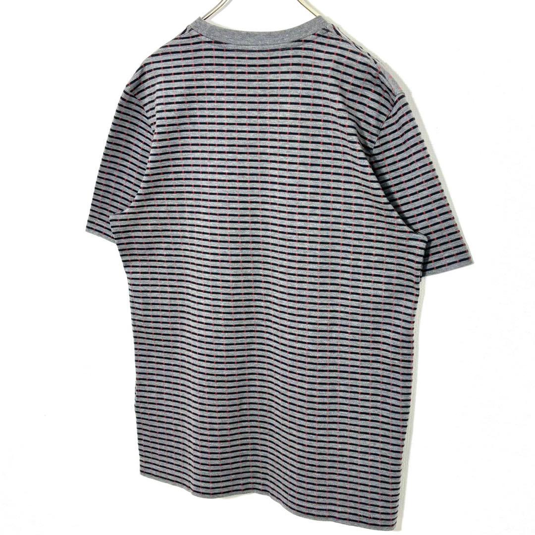 かっぱちゃん LV ルイヴィトン ガストンVボーダーTシャツ \"グレー\"