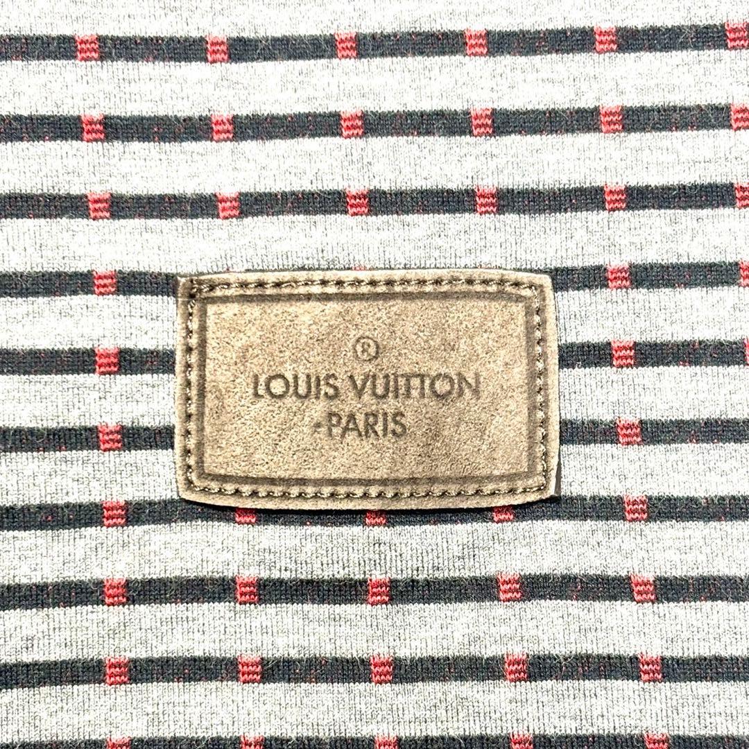 かっぱちゃん LV ルイヴィトン ガストンVボーダーTシャツ \"グレー\"