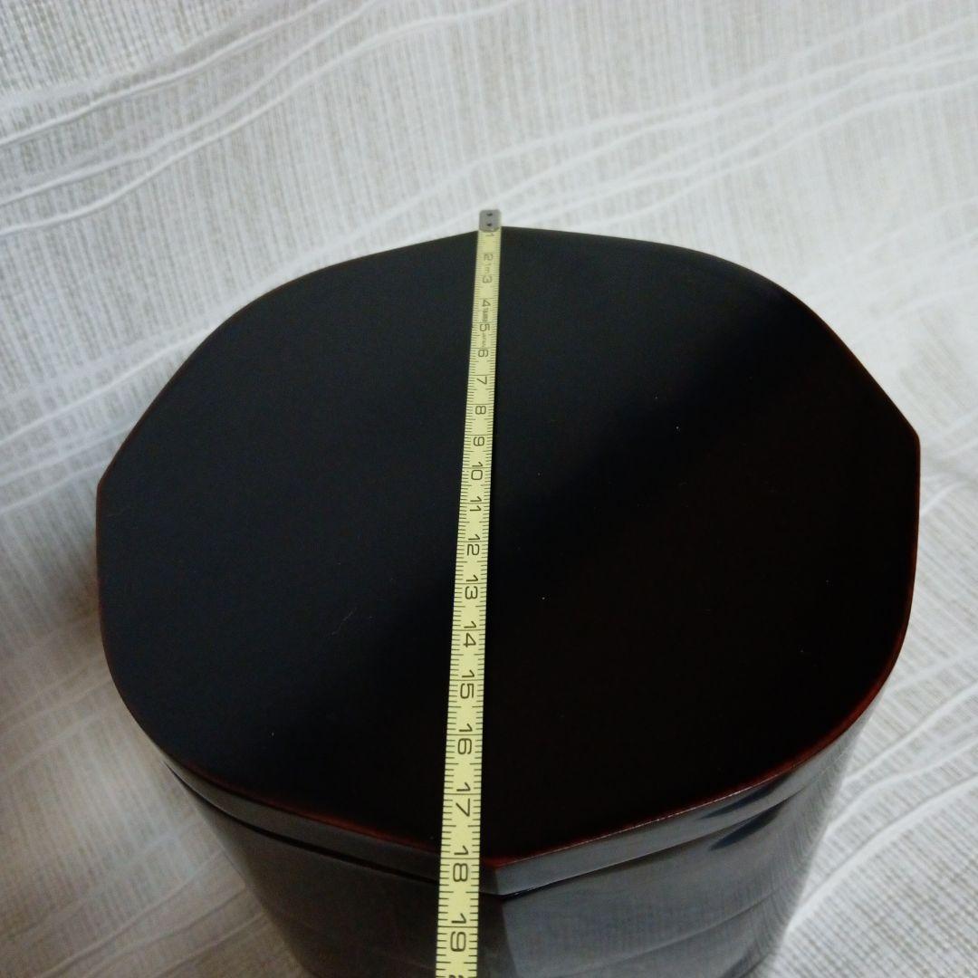 最終価格☆香川溜塗漆器・未使用・縁起良い八角形三段重箱