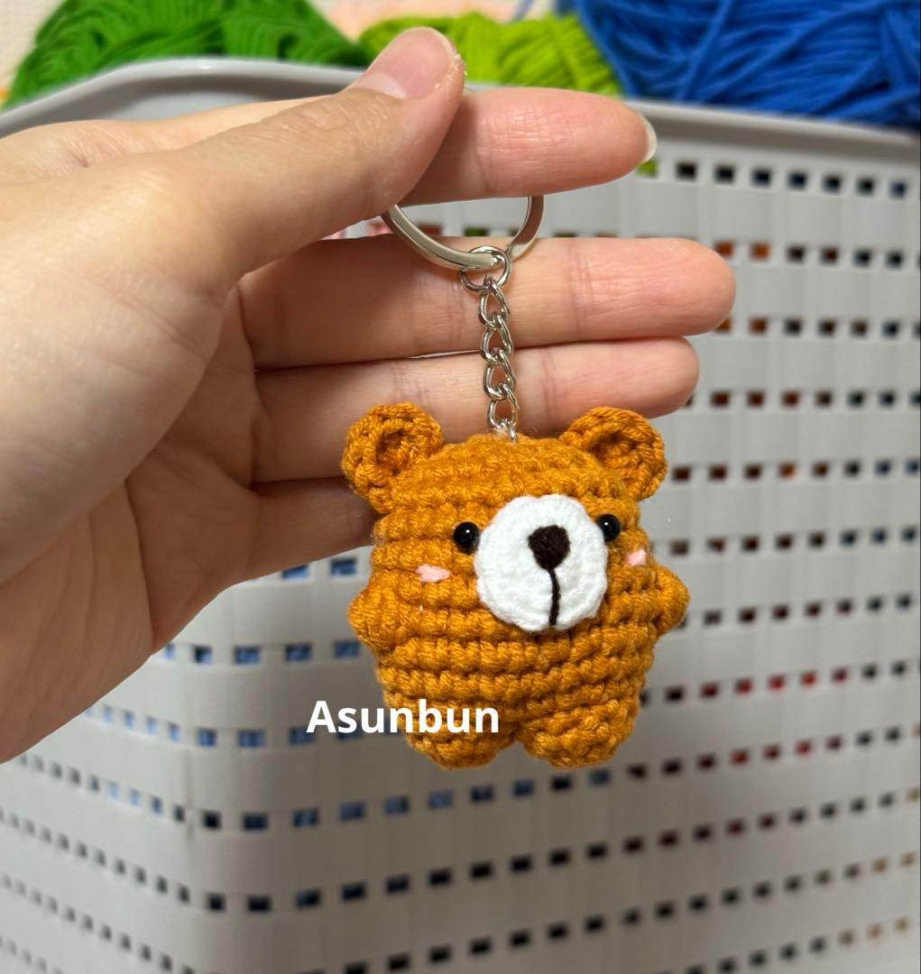 [10点セット] ブタハンバーガー、クマハンバーガーとミニクマのキーホルダー