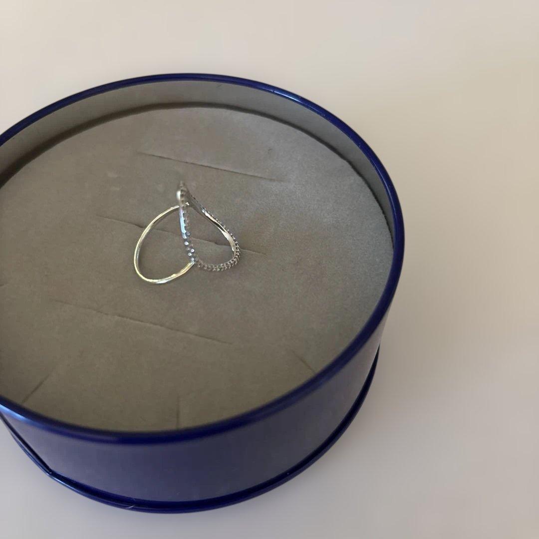 ⭐︎Lilas リラ　K10 WG オーバルラインダイヤリング⭐︎