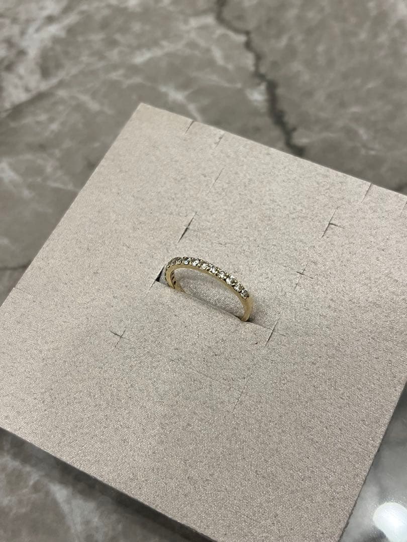 アトリエSAWA K18YG 0.3ctハーフエタニティリング