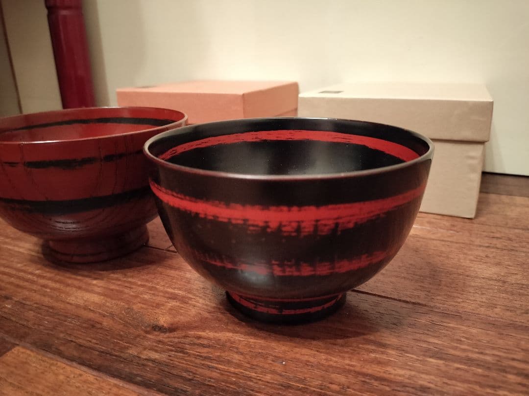 【日本三大漆器】山中漆器　欅　汁椀セット