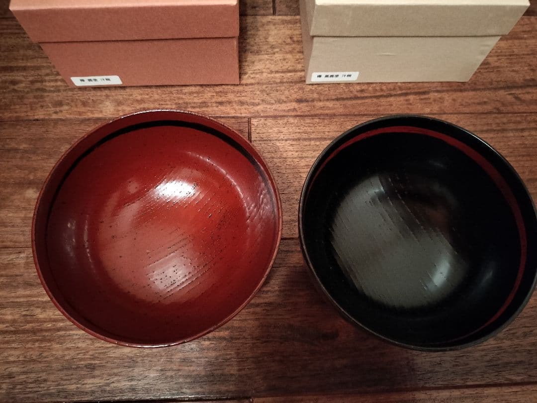 【日本三大漆器】山中漆器　欅　汁椀セット