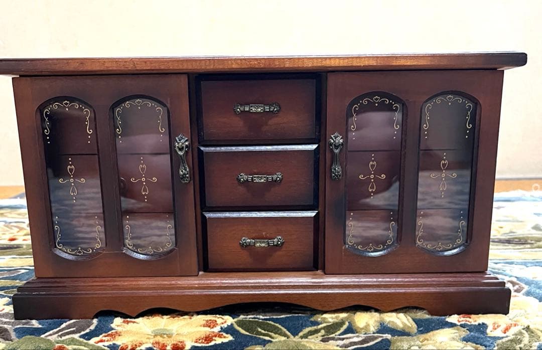 木製 アクセサリー収納 アンティーク調 ジュエリーボックス 小物入れ