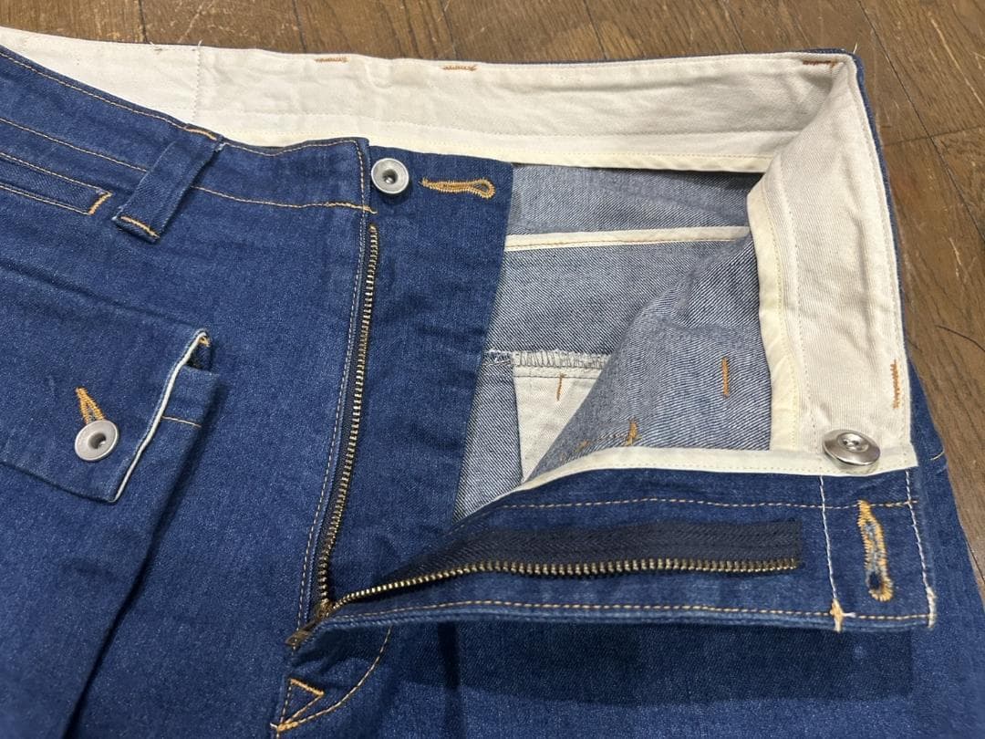 ＊ネイタルデザイン G55 フラップポケット サルエル デニムパンツ W34