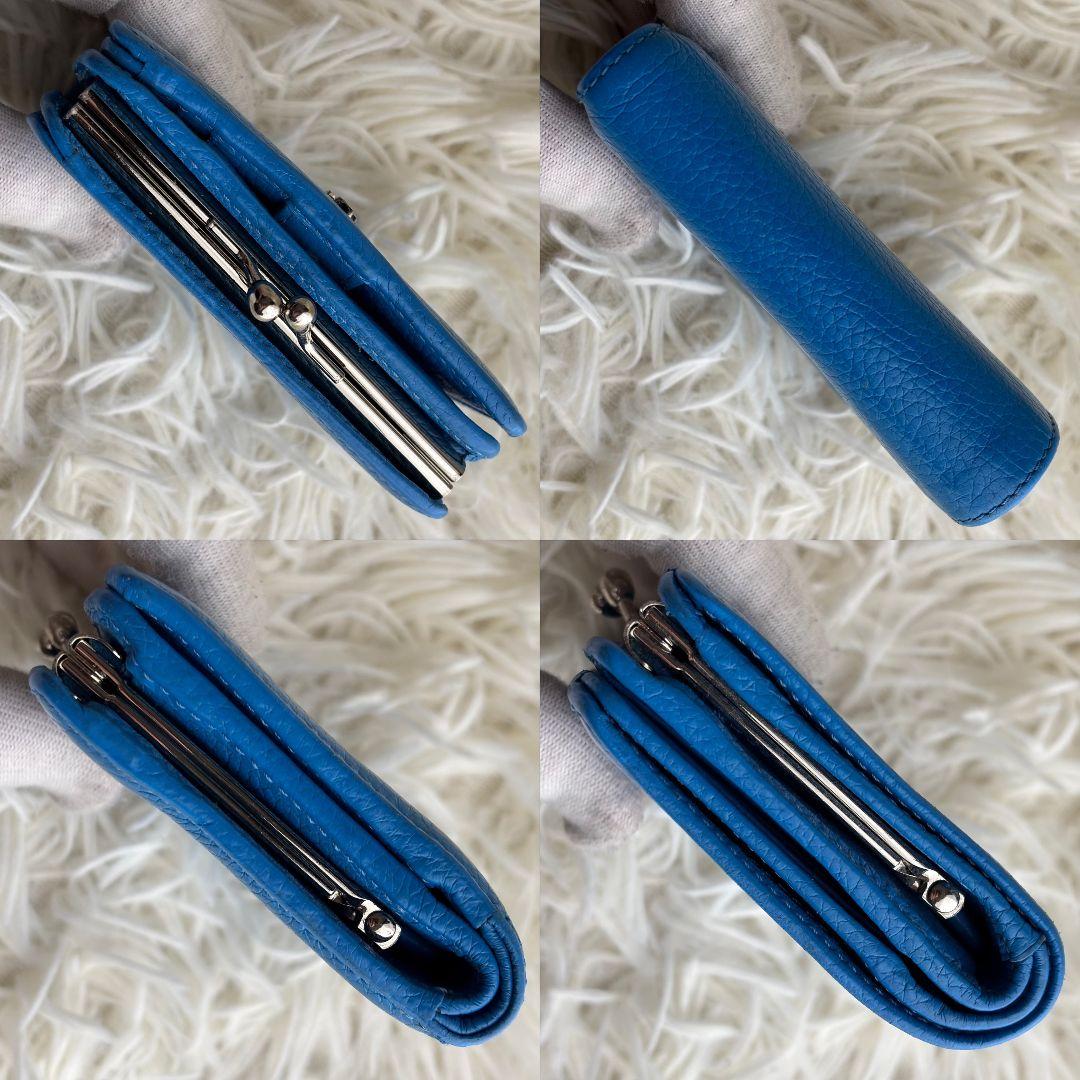 【激レア 美品】ヴィヴィアンウエストウッド　二つ折り財布　がま口　オーブ　ブルー