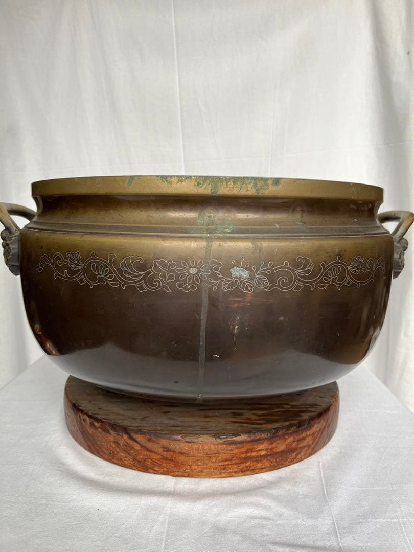 火鉢　真鍮製　レトロ