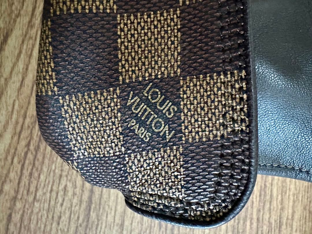 LOUIS VUITTON/ルイヴィトン　手袋　革　美品　送料込　ダミエ　茶