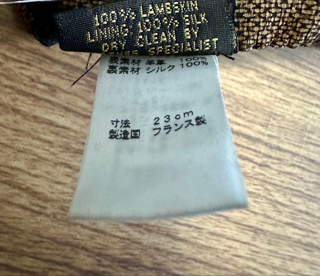 LOUIS VUITTON/ルイヴィトン　手袋　革　美品　送料込　ダミエ　茶