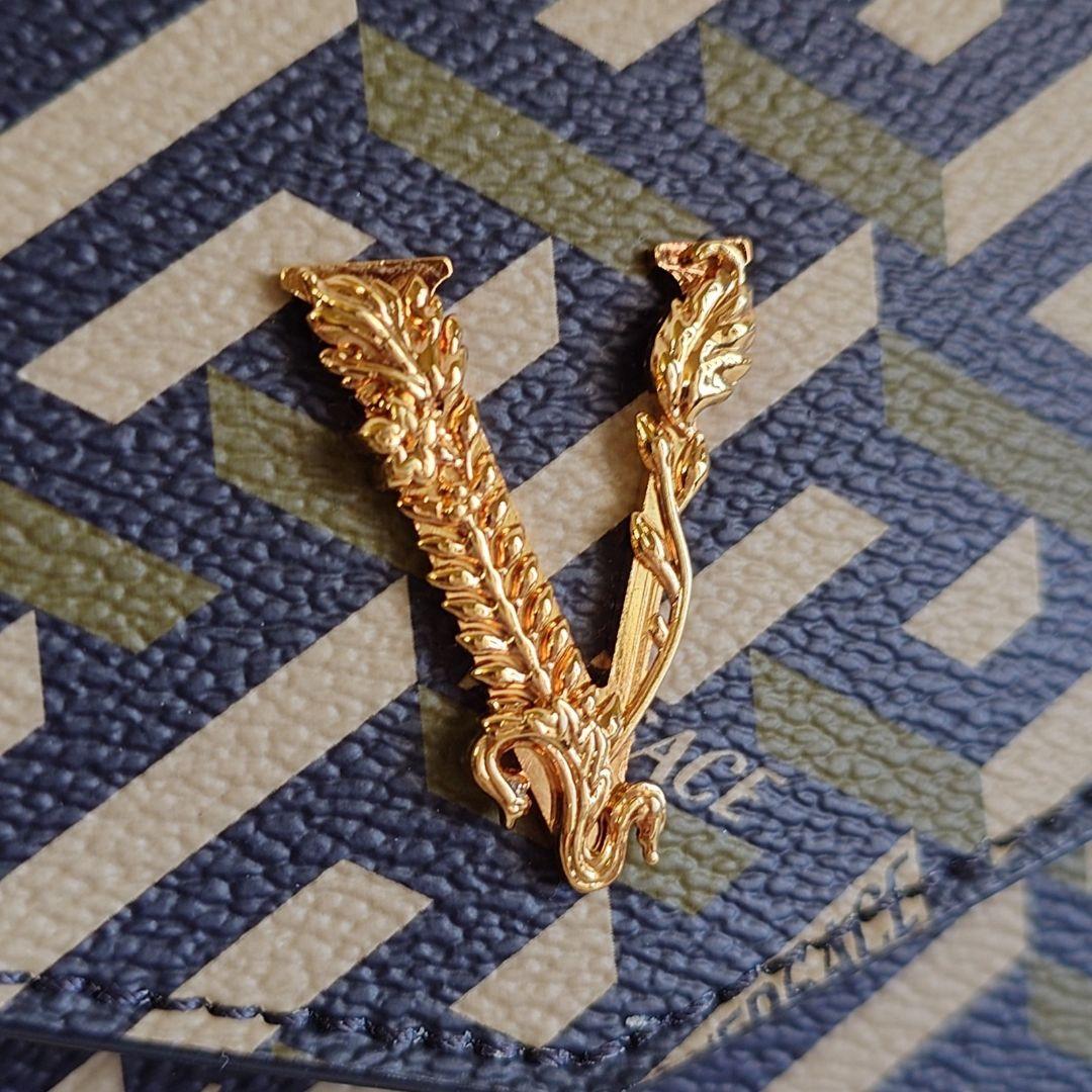 美品 2way ヴェルサーチ ヴィルトゥス ラ グレカ ショルダーバッグ レザー