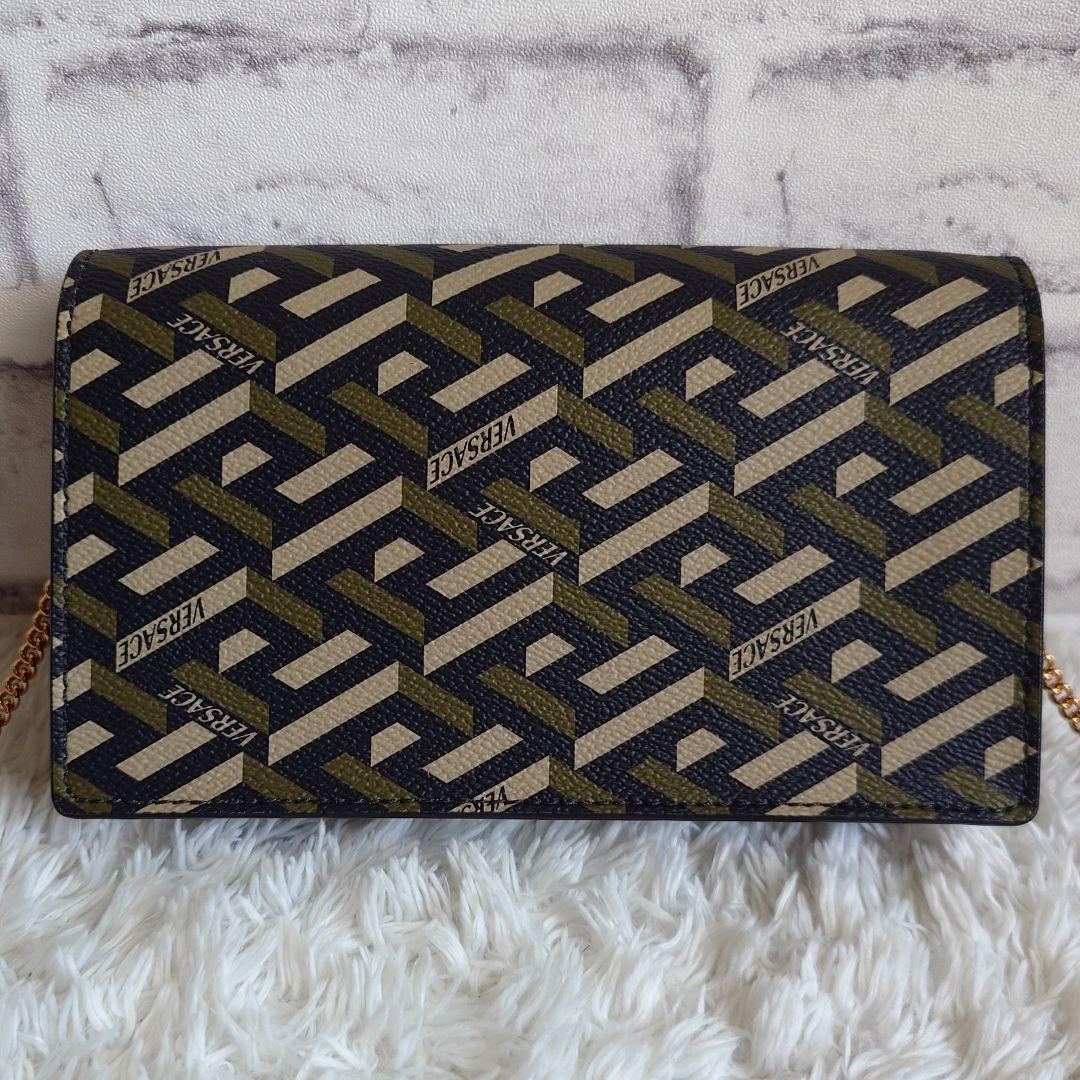 美品 2way ヴェルサーチ ヴィルトゥス ラ グレカ ショルダーバッグ レザー