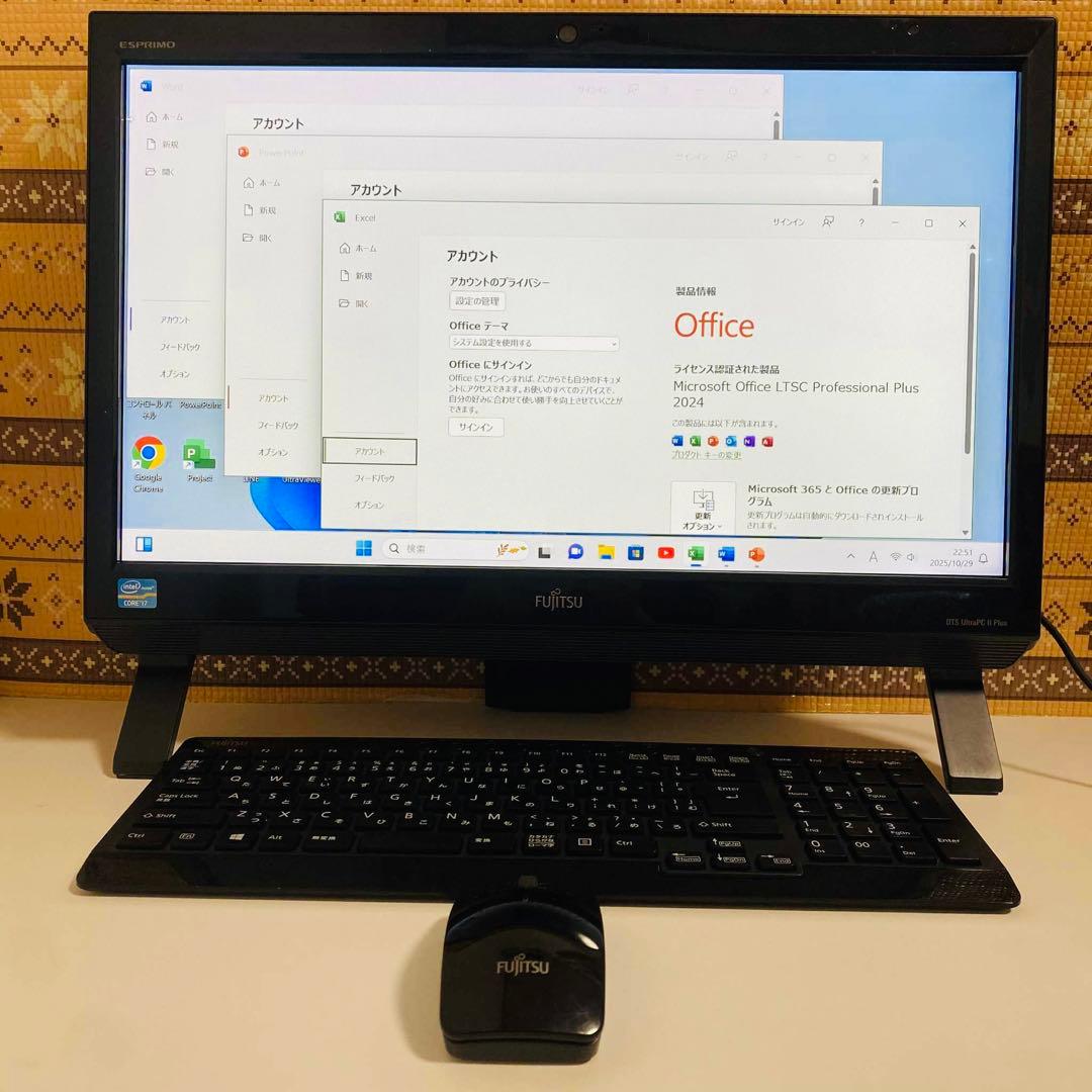 Y894 Fujitsuノートパソコンi7高速SSDサクサクWindows11