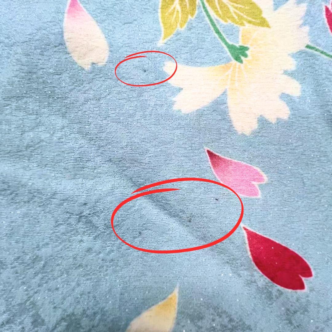 【お得品】 振袖セット 成人式 正絹 古典柄 振袖 水色 S*12 ●