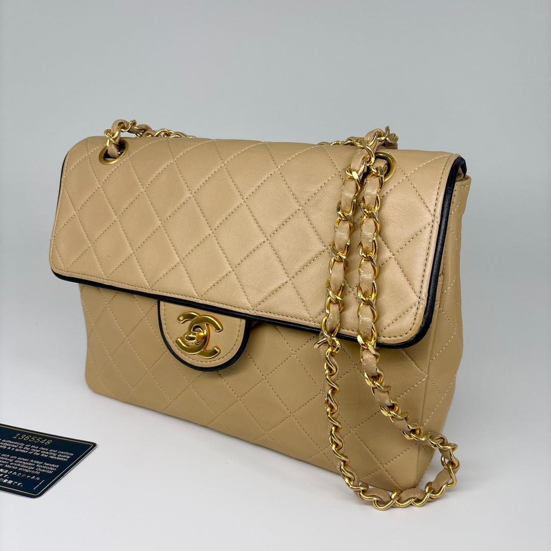 極美品 シャネル マトラッセ バイカラー ベージュ ショルダーバッグ レディース