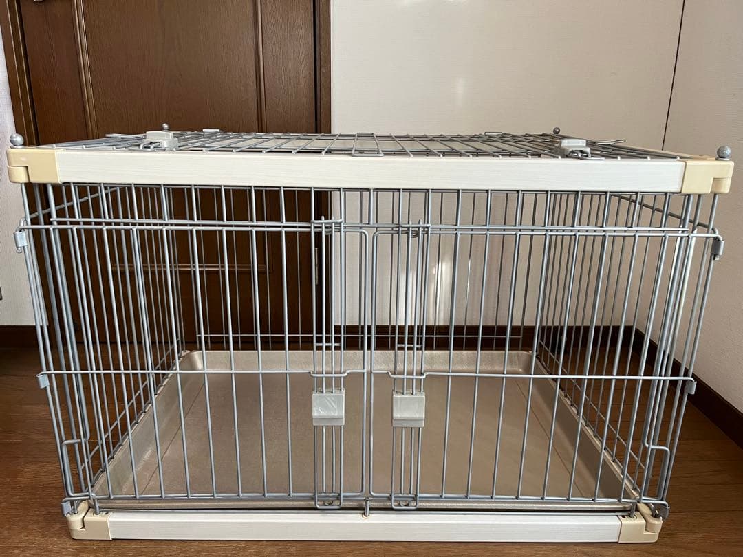 【送料込】アイリスオーヤマ 犬 ケージ ウッディサークル　アイボリー　屋根付き