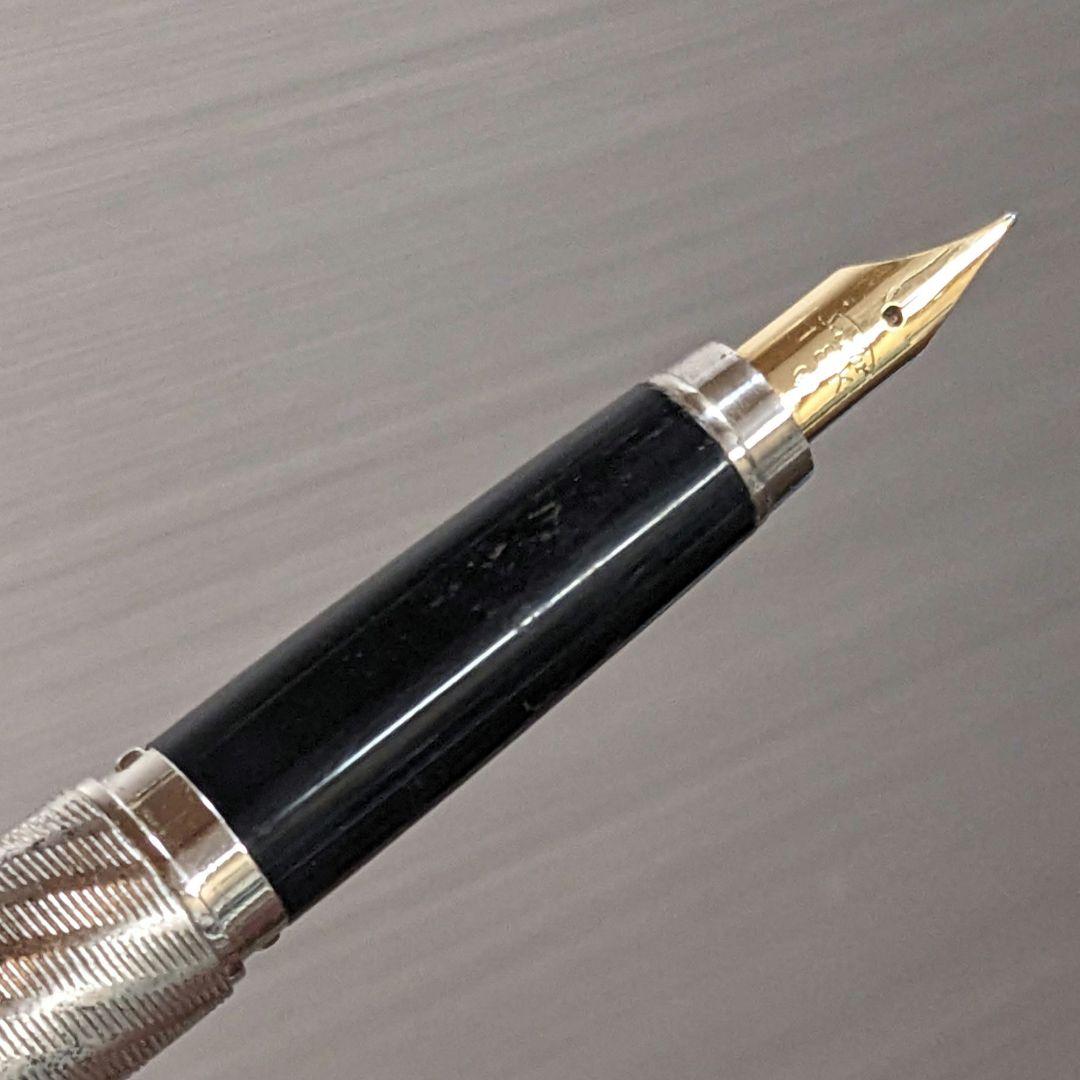 Sailor 18K スターリングシルバー軸 万年筆 稀少品