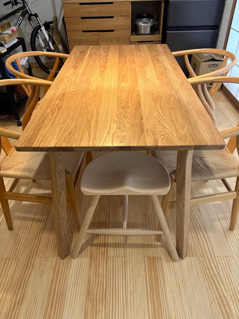 SIEVE マージダイニングテーブル Mサイズ　天然木　オーク無垢材