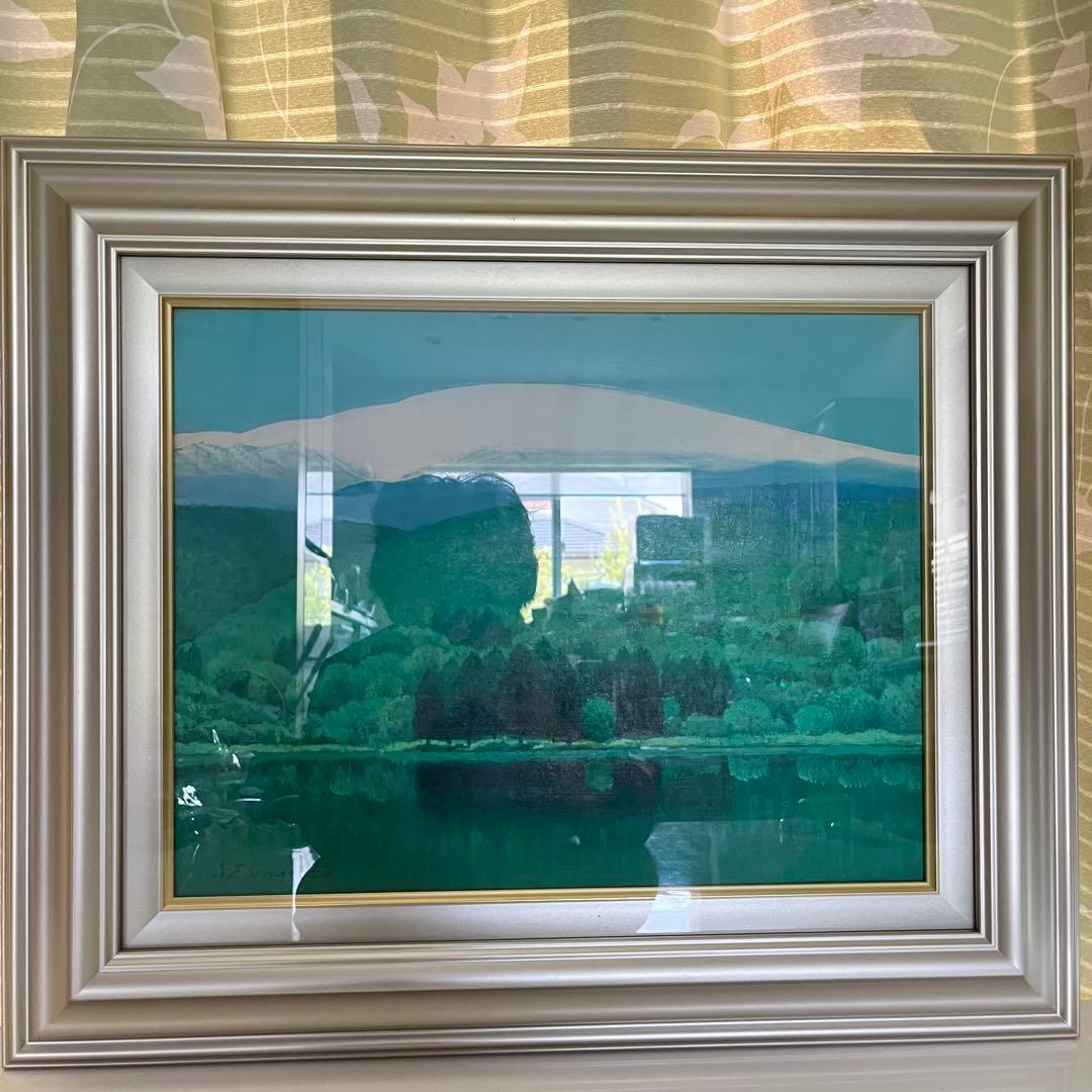 真作 油彩画 画題 蒼映 榎本 清一郎 このお値段で売れない時は販売中止します