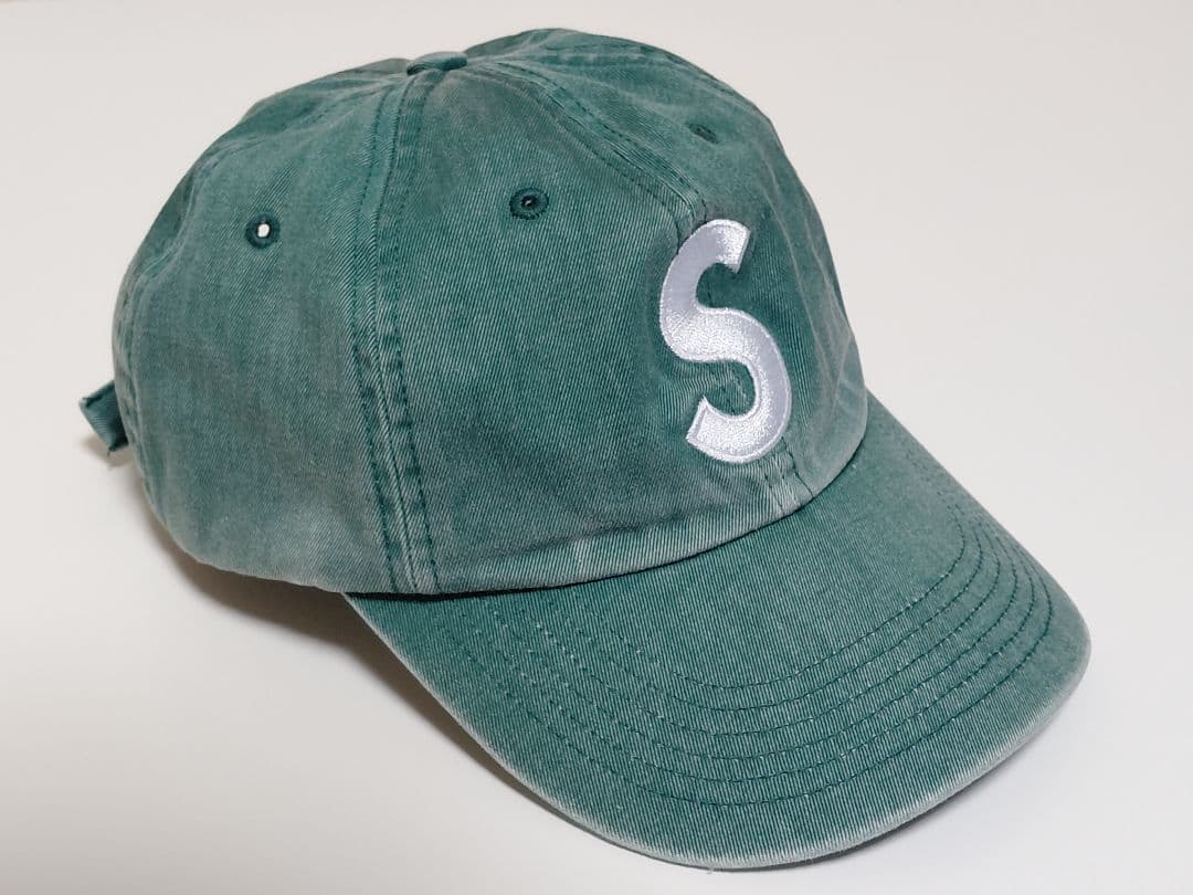 極美品　Supreme　Pigment　S Logo　6-Panel　Green