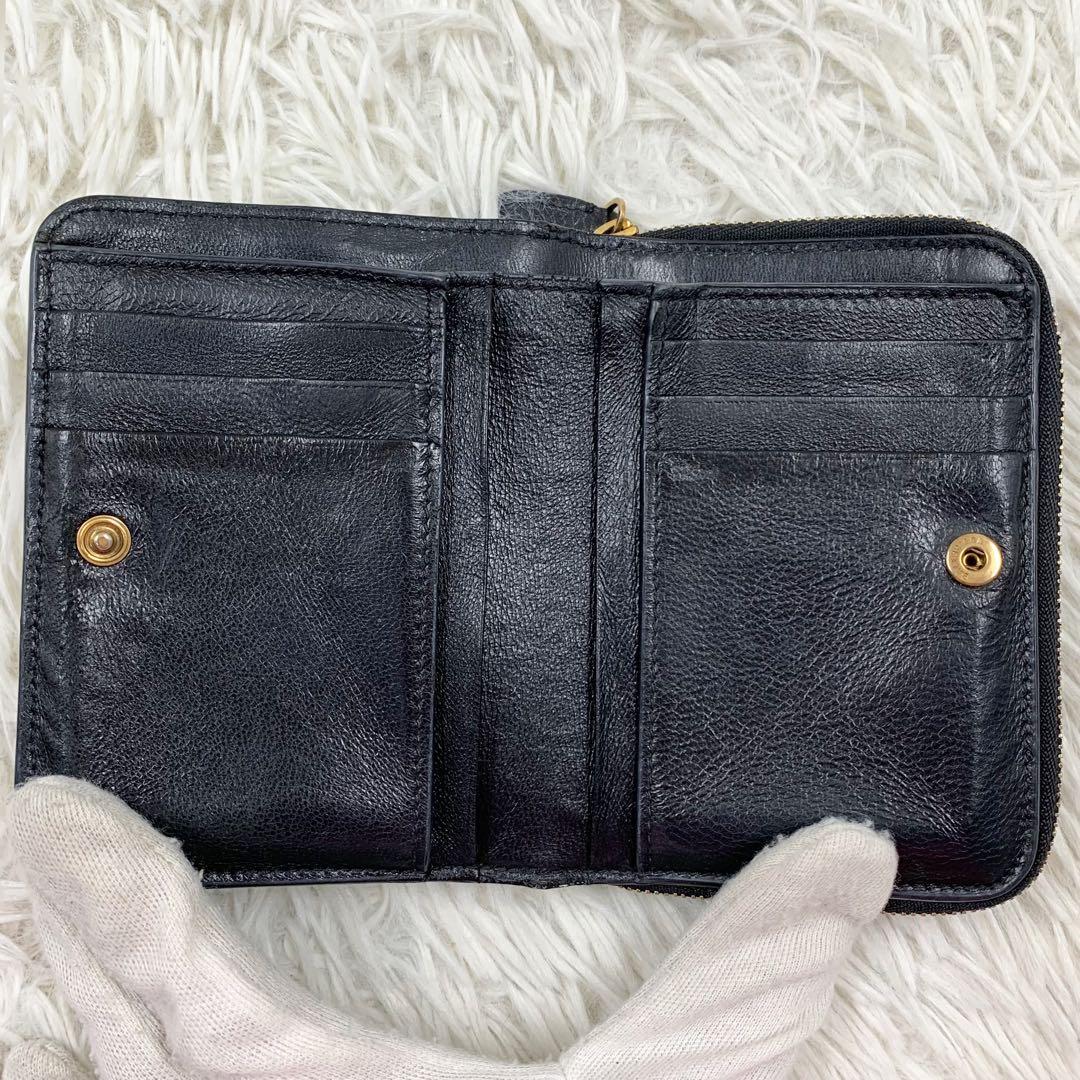 【✨美品✨】バレンシアガ 二つ折り財布 エブリデイ ジップウォレット ブラック