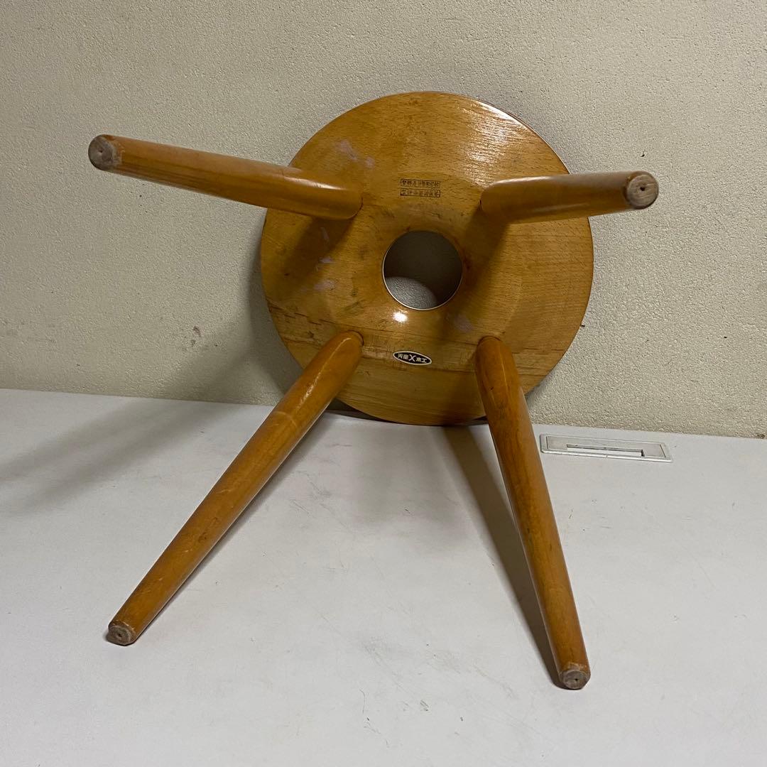 長期自宅保管 天童木工 リングスツール 座面直径32cm 高さ45cm 現状渡し