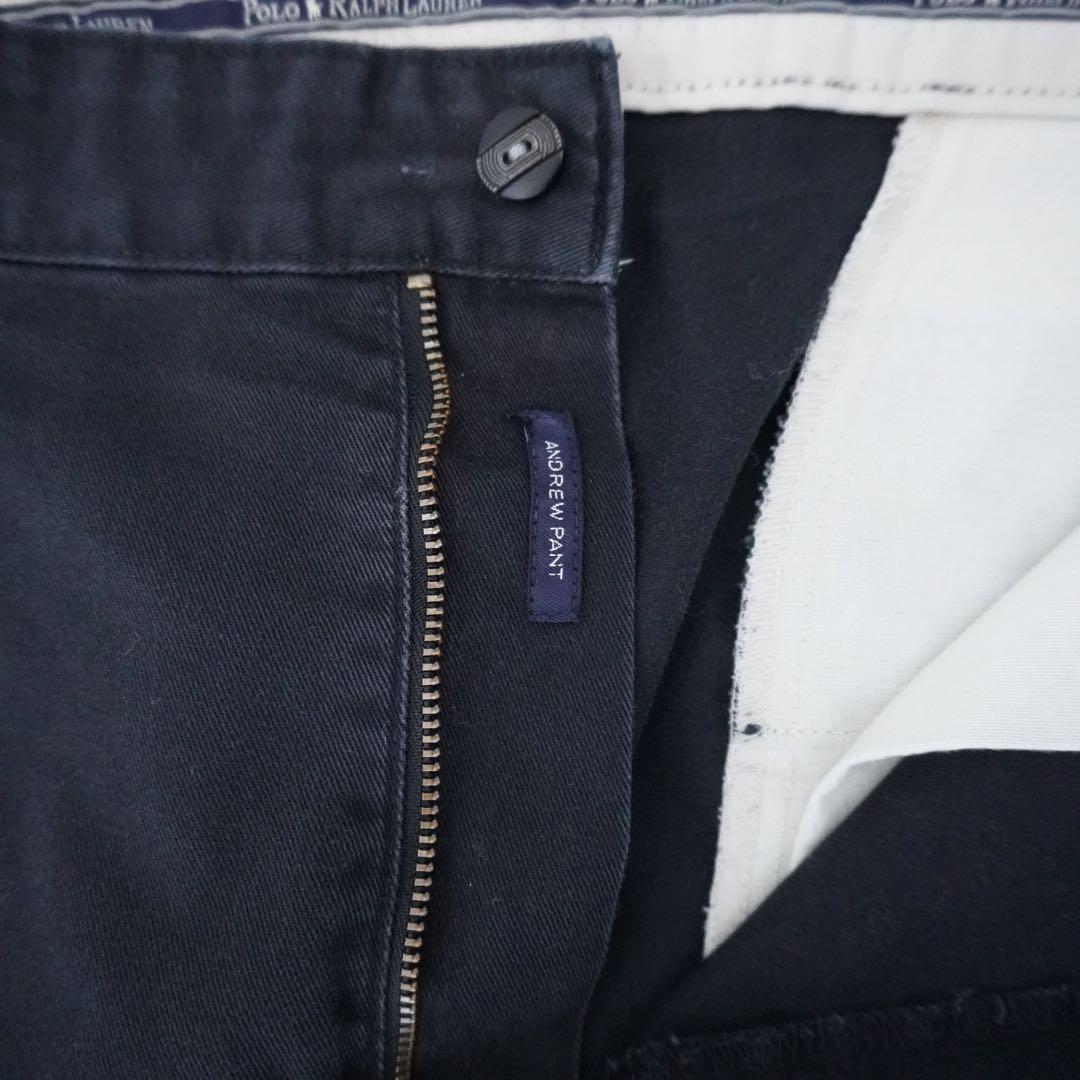 【90s】poloralphlaurenラルフローレン ポロチノブラックw32