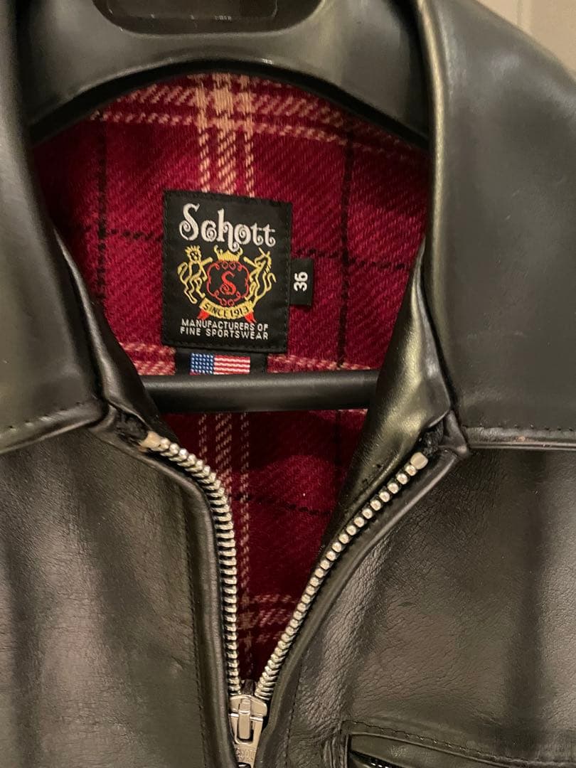 コ*ジ様 ショット⭐︎シングルライダースジャケット36 トラッカー